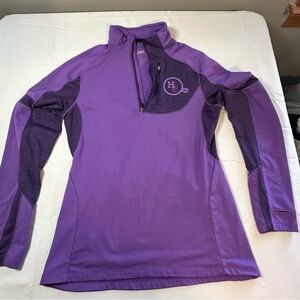 Running Man Purple Quarter-Zip Performance Pullover
